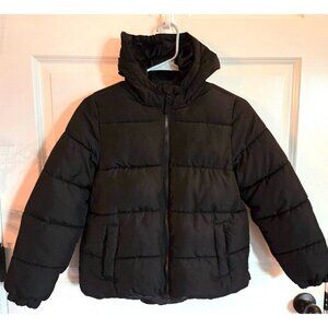 Swisstech youth/kids puffer jacket/coat Size Large (10-12) Black w/hood